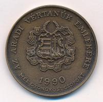 Bognár György (1944-) 1990. "MÉE Gyöngyösi Csoport - Aradi Vértanúk / Lázár Vilmos" kétold...