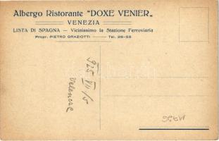 1925 Venezia, Venice; Albergo Restaurant Doxe Venier. Art Nouveau