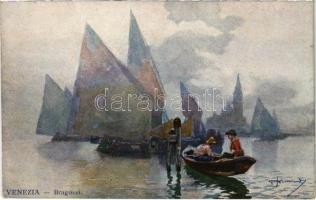 Venezia, Venice; Bragozzi / fishing ships