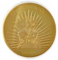 Vatikán DN "Szentháromság" kétoldalas, aranyozott fém emlékérem (100mm) T:PP
Vatican ND &...