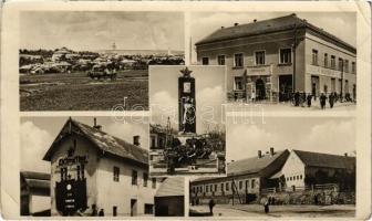 1953 Várpalota, Községháza, Népbolt, Kultúrotthon, Szovjet hősi emlékmű. Képzőművészeti Alap Kiadóvállalat (EK)