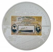 DN "Titanic" kétoldalas, ezüstözött, részben aranyozott emlékérem (70mm) T:PP
ND "Ti...