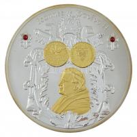 DN II. János Pál kétoldalas, ezüstözött, részben aranyozott emlékérem (70mm) T:PP ND John Paul II two-sided, silvered, partially gilt medallion (70mm) C:PP
