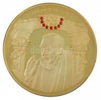 DN Pietrelcinai Szent Pio kétoldalas, aranyozott emlékérem (70mm) T:PP ND Pius de Petrelcina two-sided, gilt medallion (70mm) C:PP