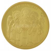 DN "Mihály, Gábriel, Rafael / Arkangyalok" kétoldalas, aranyozott emlékérem multicolor rát...