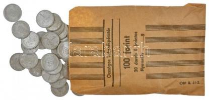 1941-1944. 1P Al (100db) "Országos Takarékbank - 100 Forint, 20 darab 5 Forintos" papírzacskóban, a zacskó bélyegzés nélkül T:vegyes oxidáció, porózus Adamo P6.1