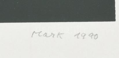 Mark (Márkus), Anna (1928-): Geometrikus kompozíció. Szitanyomat, papír, jelzett, művészpéldány E.A....