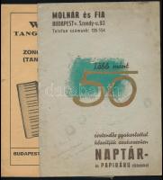 cca 1920-1940 Vegyes árjegyzék, 5 db: 

Wágner tangóharmonika szaküzlet. Zongorabillentyűs (tangó)...