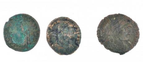 Római Birodalom 3db-os bronz érmetétel, benne Constantius és Valens T:2-3
Roman Empire 3pcs bronze ...