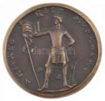 Madarassy Walter (1909-1994) ~1970-1980. "A kiváló KISZ munkáért / Semmelweis Orvostudományi Egyetem" kétoldalas, öntött bronz plakett (86-88mm) T:1-