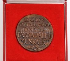 Tóth Sándor (1933-) DN "Szabolcs-Szatmár Megye Tanácsa társadalmi munkáért" bronz emlékpla...