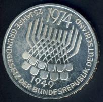 NSZK 1974. 5M "25 Jahre Grundgesetz" Ag T:1