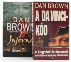 Dan Brown 2 regénye: A Da Vinci-kód. + Inferno. Ford.: Bori Erzsébet. Bp., 2004-2013, Gabo. Kiadói kartonált papírkötés, kiadói papír védőborítóban.