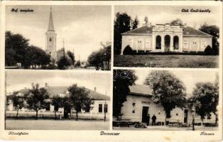1936 Demecser, Református templom, községháza, vasútállomás, Elek Emil kastély (EK)
