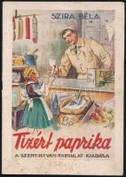 cca 1943 Szent István-Társulat könyvborítókat tartalmazó reklám prospektusa, foltos, 16 sztl. lev.