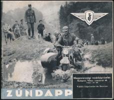 cca 1940 Zündapp motorkerkékpár prospektus. Nürnberg, Zündapp-Werke G. M. B. H.,(Rudolf Kern-ny.), fekete-fehér fotókkal illusztrált, foltos, 10 sztl. lev.
