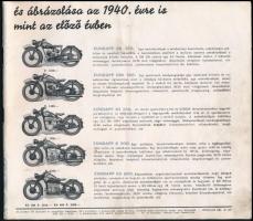 cca 1940 Zündapp motorkerkékpár prospektus. Nürnberg, Zündapp-Werke G. M. B. H.,(Rudolf Kern-ny.), f...