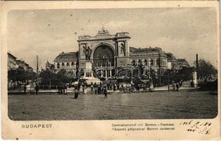 1906 Budapest VII. Központi (Keleti) pályaudvar, Baross szobor (EK)