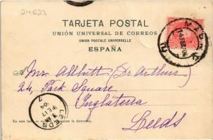 1904 Madrid, Plaza de Castelar / street view, tram (fa)