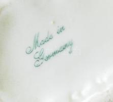 Német porcelán borotválkozó csésze, kopott, m: 10 cm