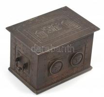 Társláda, réz, belül véset: BUÉK 1971, kopott, 8x11cm