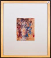 Rubint Ávrahám Péter (1959-): Gesztusok (cím nélkül). Olaj, papír, jelzett, dekoratív plexiüvegezett keretben, 29,5x20 cm.
