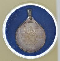 1991. "II. János Pál pápa Magyarországon" kétoldalas Ag emlékérem füllel, előlapján 2 db r...