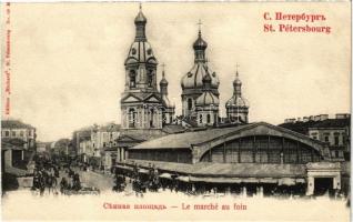 Saint Petersburg, St. Petersbourg, Leningrad, Petrograd; Le marché au foin / hay market
