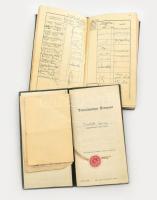 1933-1948 Későbbi joggyakornok leckekönyve szegedi egyetemi és kőzépiskolai leckekönyve és két bizonyítvány, diploma másolat