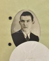 1933-1948 Későbbi joggyakornok leckekönyve szegedi egyetemi és kőzépiskolai leckekönyve és két bizon...