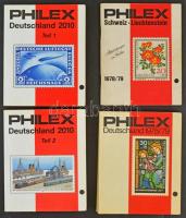 4 db Philex katalógus: Deutschland 1-2. 2010 + 1978/1979, Svájc-Liechtenstein