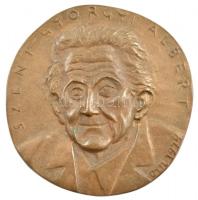 Osváth Mária (1921-) 1974. Szent-Györgyi Albert egyoldalas, öntött bronz plakett, szignó a köriratban (~99mm) T:1-
