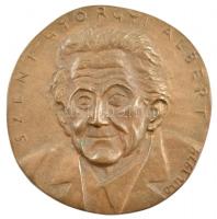 Osváth Mária (1921-) 1974. "Szent-Györgyi Albert" egyoldalas, öntött bronz plakett, szignó a köriratban (~99mm) T:1-