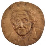 Osváth Mária (1921-) 1974. Szent-Györgyi Albert egyoldalas, öntött bronz plakett, szignó a köriratban (~99mm) T:1-