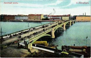 Saint Petersburg, St. Petersbourg, Leningrad, Petrograd; Pont de Liteini / bridge, tram