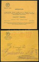 1936 Balatoni Yacht Club meghívója teára