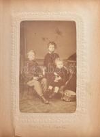 1860-1960 A Hieronymi, Kléger és a Weininger család fotóalbuma a család tagjait ábrázoló 39, részben...