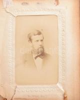 1860-1960 A Hieronymi, Kléger és a Weininger család fotóalbuma a család tagjait ábrázoló 39, részben...