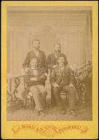 cca 1890 Michael Conrad von Heidenforf és Anton Zibrzid bukaresti gyógyszerészt ábrázoló kabinetfotó / Photo of Anton Zibrzid, a pharmacist from Bucharest. 11x16 cm