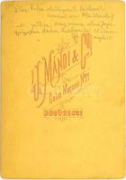 cca 1890 Michael Conrad von Heidenforf és Anton Zibrzid bukaresti gyógyszerészt ábrázoló kabinetfotó...