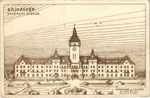1908 Hajmáskér, Kommando Gebäude / Parancsnoksági épület. Kondor és Feledi építőmesterek