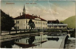 1913 Zólyombrézó, Podbrezová; Állami elemi iskola / school (fa)