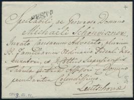 1843 Portós levél "PESTH" - Lőcse