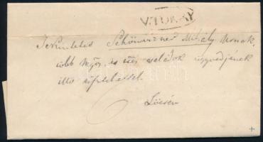 1846 Portós levél "recepisse mellett" "V.TOKAY" - Lőcse