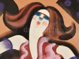 Scheiber Hugó (1873-1950): Táncosnő. Vegyes technika, papír, jelezve balra lent. Proveniencia: Koráb...