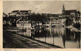 1918 Tübingen, general view with bridge and castle