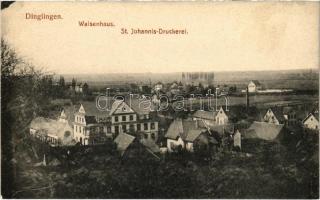 1918 Dinglingen (Lahr), Waisenhaus, St. Johannis-Druckerei / orphanage, printing works
