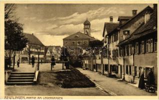 1918 Reutlingen, Partie am Ledergraben / street view