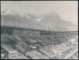 1945 Garmisch Partenkirchen Bajorország menekülttábor a stadionban fotó / Refugee camp in the stadium 13x10 cm
