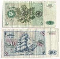 Német Szövetségi Köztársaság 1980. 5M + 10M T:III 
Federal Republic Germany 1980. 5 Mark + 10 Mark ...